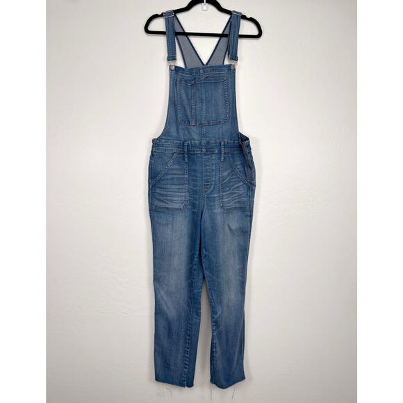 Madewell Raw Hem Overalls Size XL Denim Boho Artsy Homestead Country Farmer - Picture 2 of 16